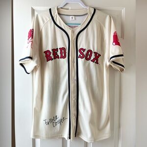 Limited Edition Boston Red Sox Alex Cooper Promotional Jersey Cream Size L